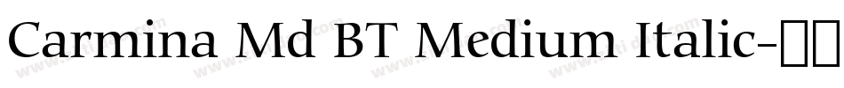 Carmina Md BT Medium Italic字体转换